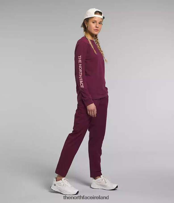 Clothing The North Face Women Long-Sleeve Sleeve Hit Graphic Tee Boysenberry/Pink Moss 4VP2RZ1096