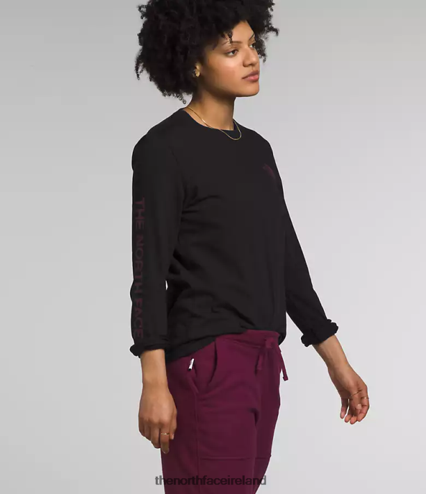 Clothing The North Face Women Long-Sleeve Sleeve Hit Graphic Tee TNF Black/Boysenberry 4VP2RZ1094
