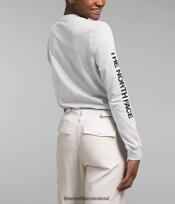 Clothing The North Face Women Long-Sleeve Sleeve Hit Graphic Tee TNF Light Grey Heather 4VP2RZ1095